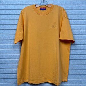 Cunard Collection Queen Elizabeth Embroidered T-Shirt Orange Size XL